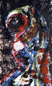 L'inchino - Acrilico su tela, cm 100x50, 2003